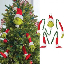 Grinch Arm Leg Head Ornaments Holder Christmas Tree Decorations Xmas Party Gift