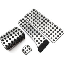 (3 pcs  AT) Stainless Steel Pedal At For Mercedes Benz C E S Glk Slk Cls Sl-class W203 W204 W211 W212w210 Amg,accelerator Brake Footrest Pad