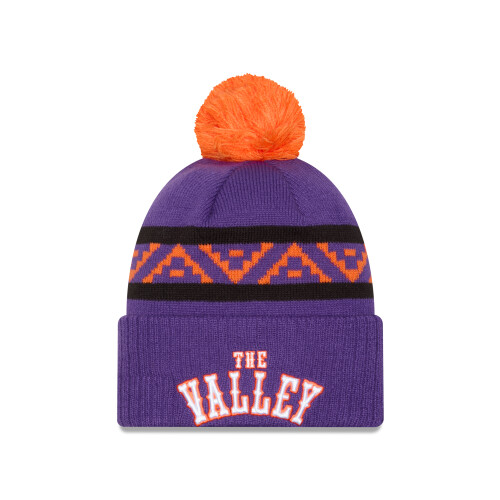 New Era Phoenix Suns gestrickte New Era Bommelmütze mit Bündchen