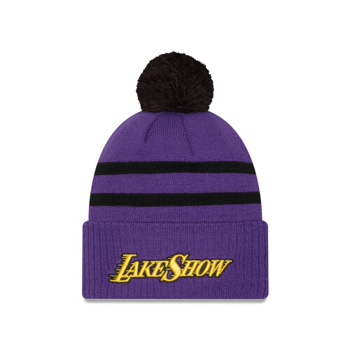 New Era LA Lakers gestrickte New Era Bommelmütze mit Bündchen