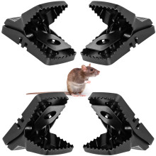 Strong & Reusable 4-Pack Large Rat Traps Rodent Catcher & Killer