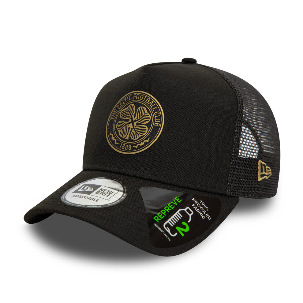 New Era Mens Repreve EF Trucker Cap ~ Celtic Football Club black