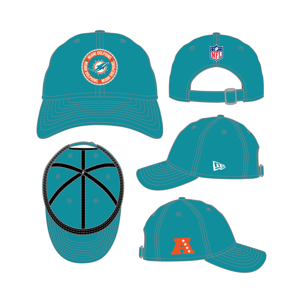 New Era Mens NFL24 9Twenty Miami Dolphins Cap