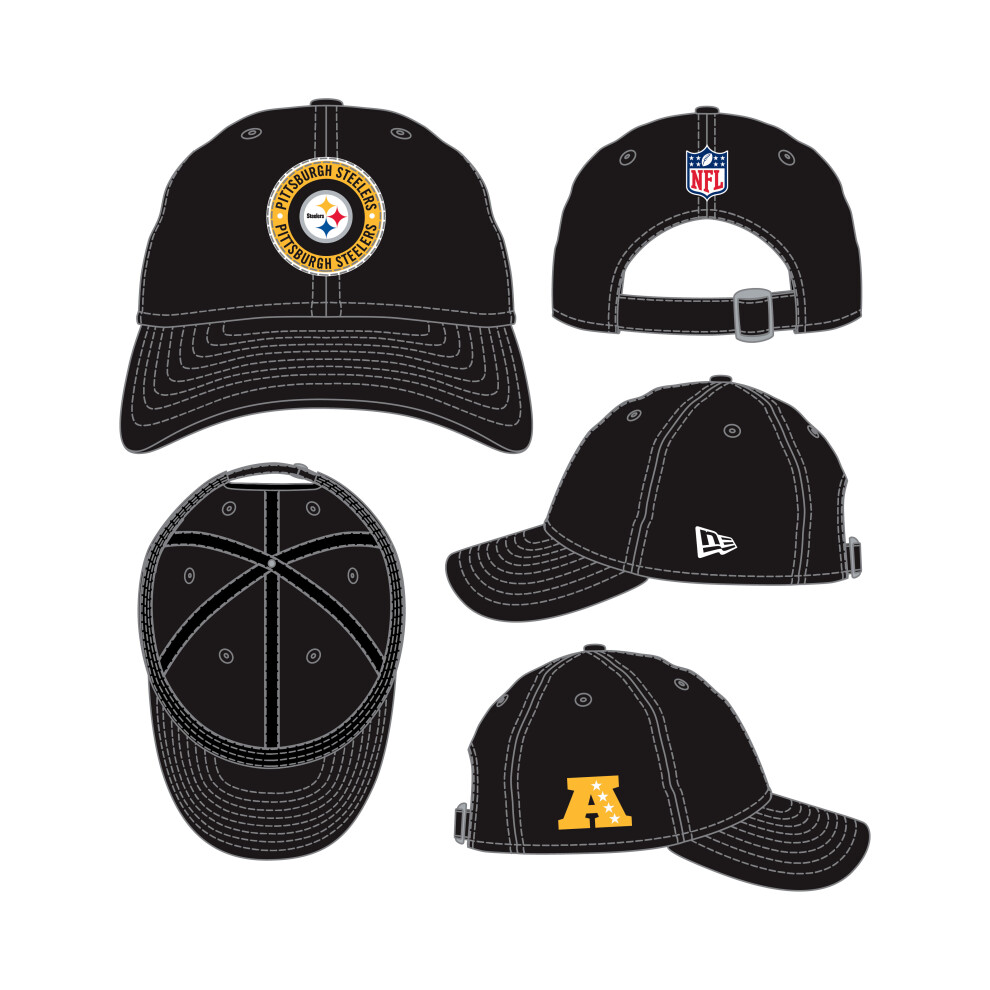 New Era Mens NFL24 9Twenty Pittsburgh Steelers Cap