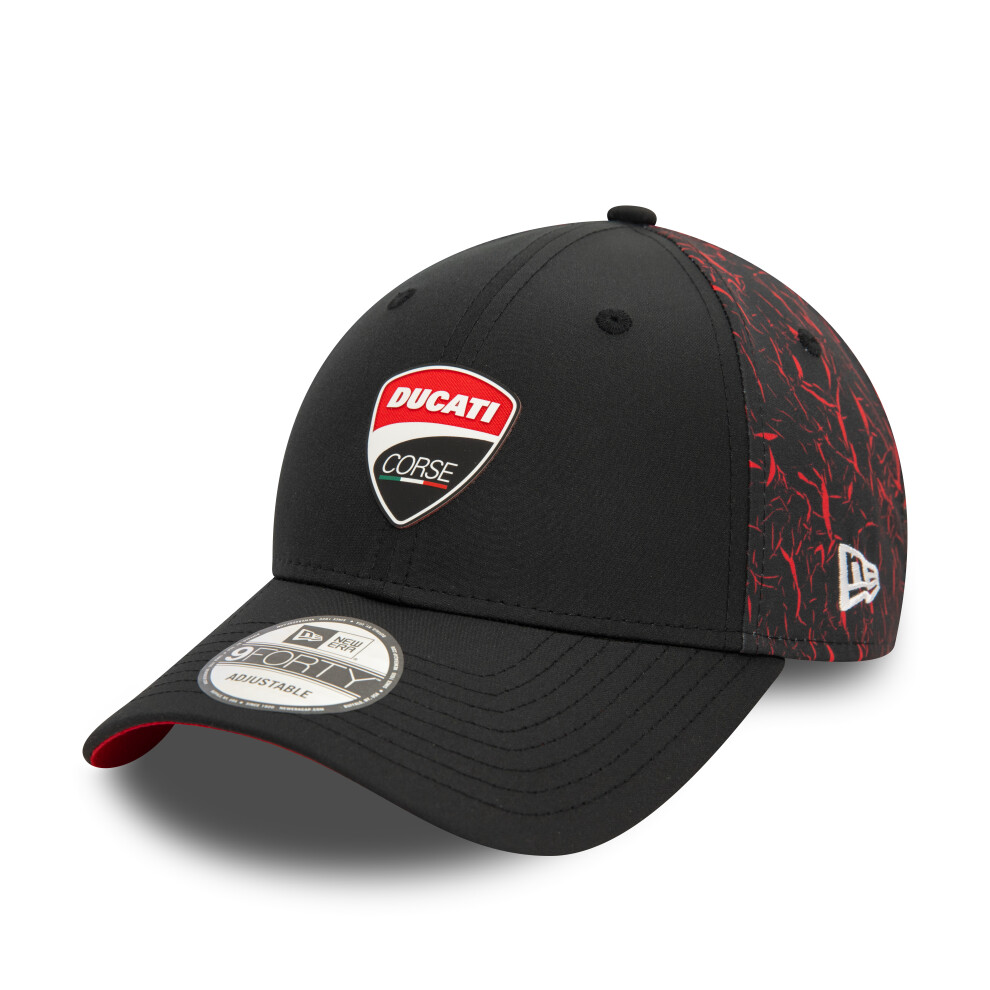 New Era Mens Crinkle AOP 9Forty Cap ~ Ducati black