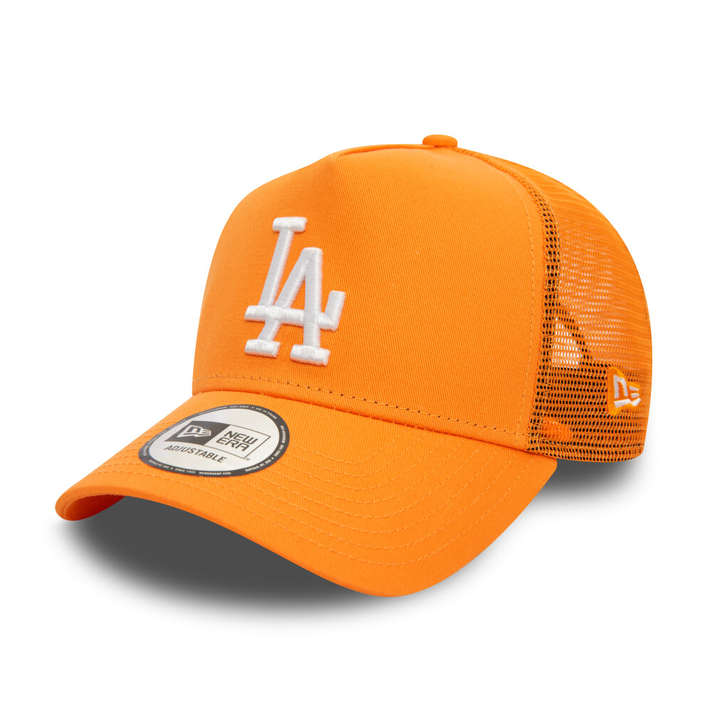 New Era Mens League Essential Trucker Cap ~ LA Dodgers orange