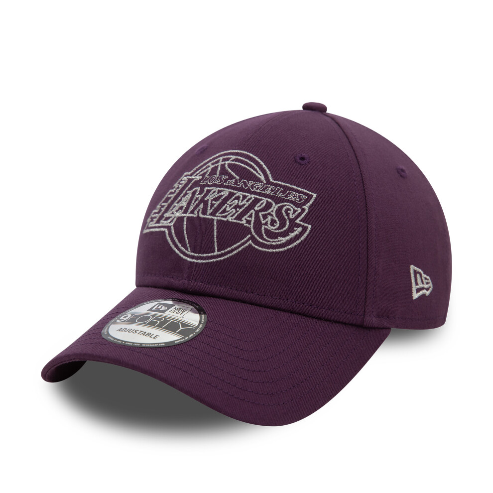 LA Lakers Metallic Outline Dark Purple 9FORTY Adjustable Cap