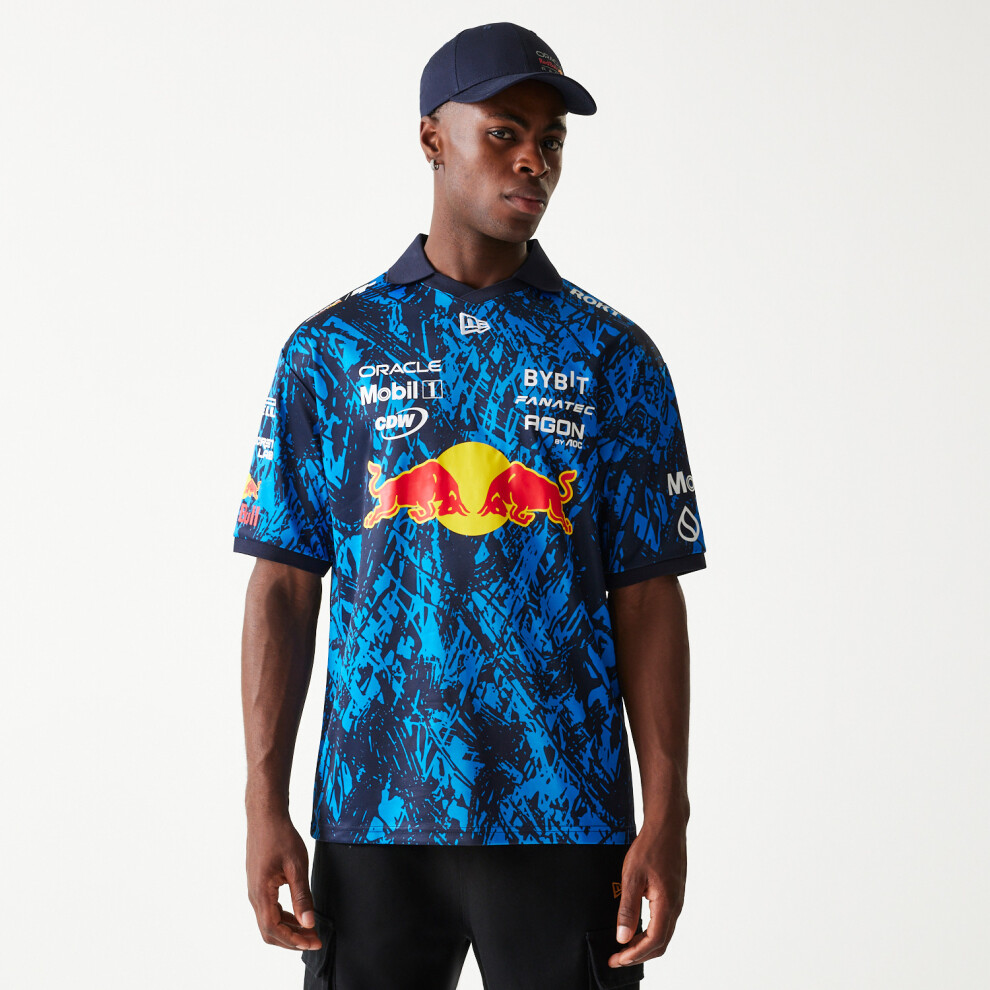 (L) Red Bull Racing Sim Collared Jersey New Era Shirt