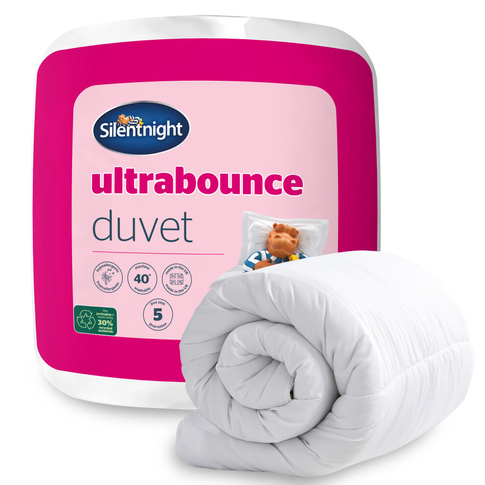 Silentnight Ultrabounce 10.5 Tog Duvet, All Season, Hypoallergenic, King White