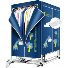 Heated Clothes Airer, 1500W-1.7 Meters Height Electric Clothes Dryer (Anion) with Remote Control, 2-Tier Foldable Clothes Dryer with 240 Mins Timer
