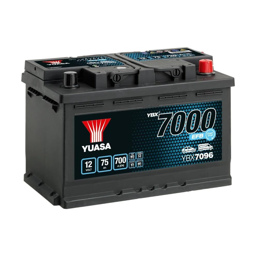 Yuasa Ybx7096 12V 75Ah 700A Efb Start Stop Battery 885334826492