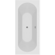 (Side Panel 1600mm) Modern Bathroom Single & Double Ended Straight Bath Gloss White Acrylic Bathtub