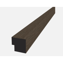 (End Trim Dark Oak 2400x30mm) Acoustic 3D Timber Oak Slatted Wall Panel - 2400x600 - Natural Decor
