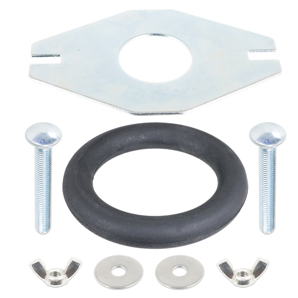 Universal Toilet Cistern Close Coupling Fixing Kit Flat Metal Plate Tank Pan Bowl Connector Set (1 1/2")