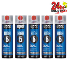 5 X U-Pol HIGH5 1K Ready For Use DARK GREY High Build Primer Paint 450ml UPOL