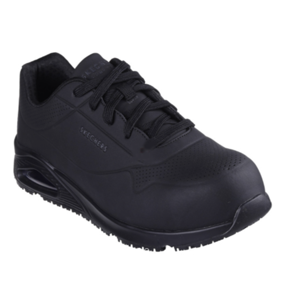 (UK 6, Black) Skechers Work 200177EC/BLK UNO SR - DOLTIN Mens Trainers Black