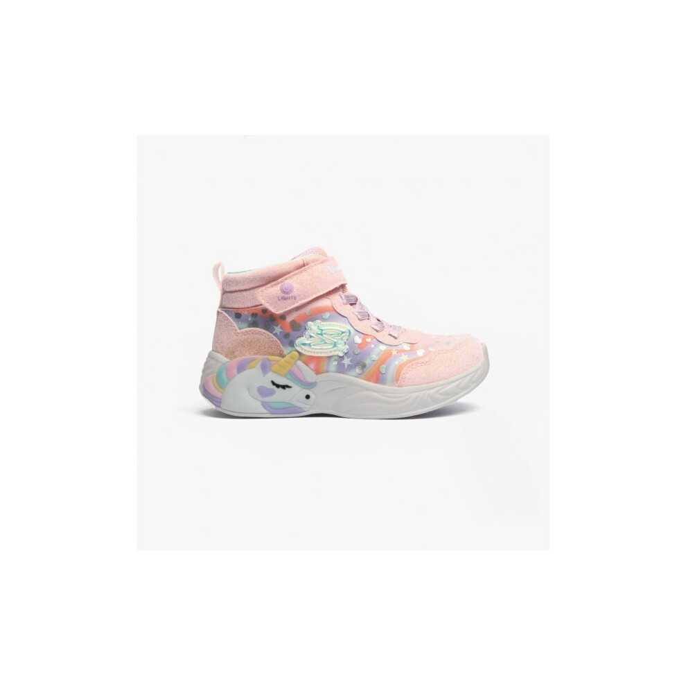 (UK 11, Light Pink) Skechers UNICORN DREAMS-MAGICAL DREAMER Girls Trainers Lavender/Multi