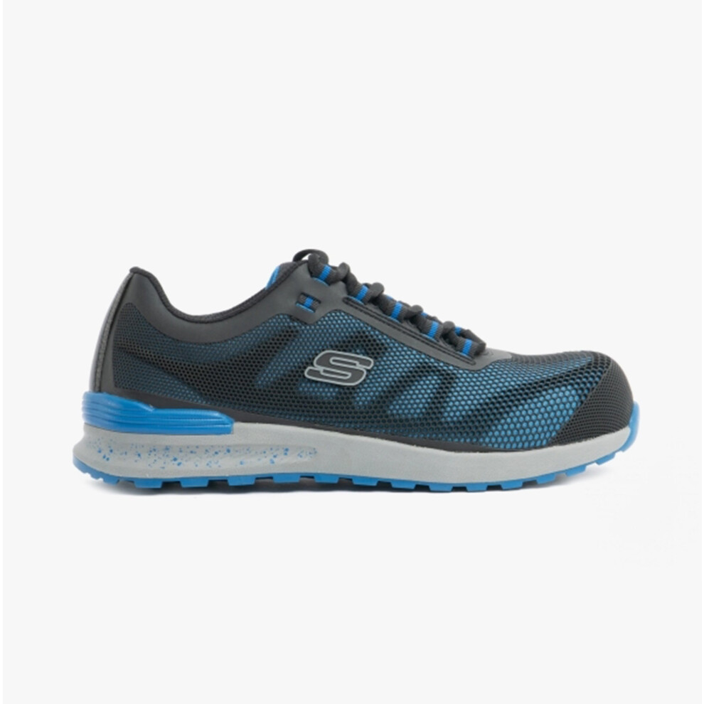 (UK 6, Blue) Skechers Work BULKLIN - LYNDALE Mens Safety Trainers Blue