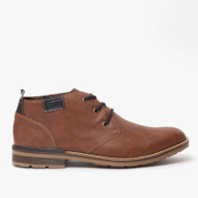 (UK 7.5, Brown) Rieker B1340-22 Mens Wide Fitting Lace Ankle Boots Brown