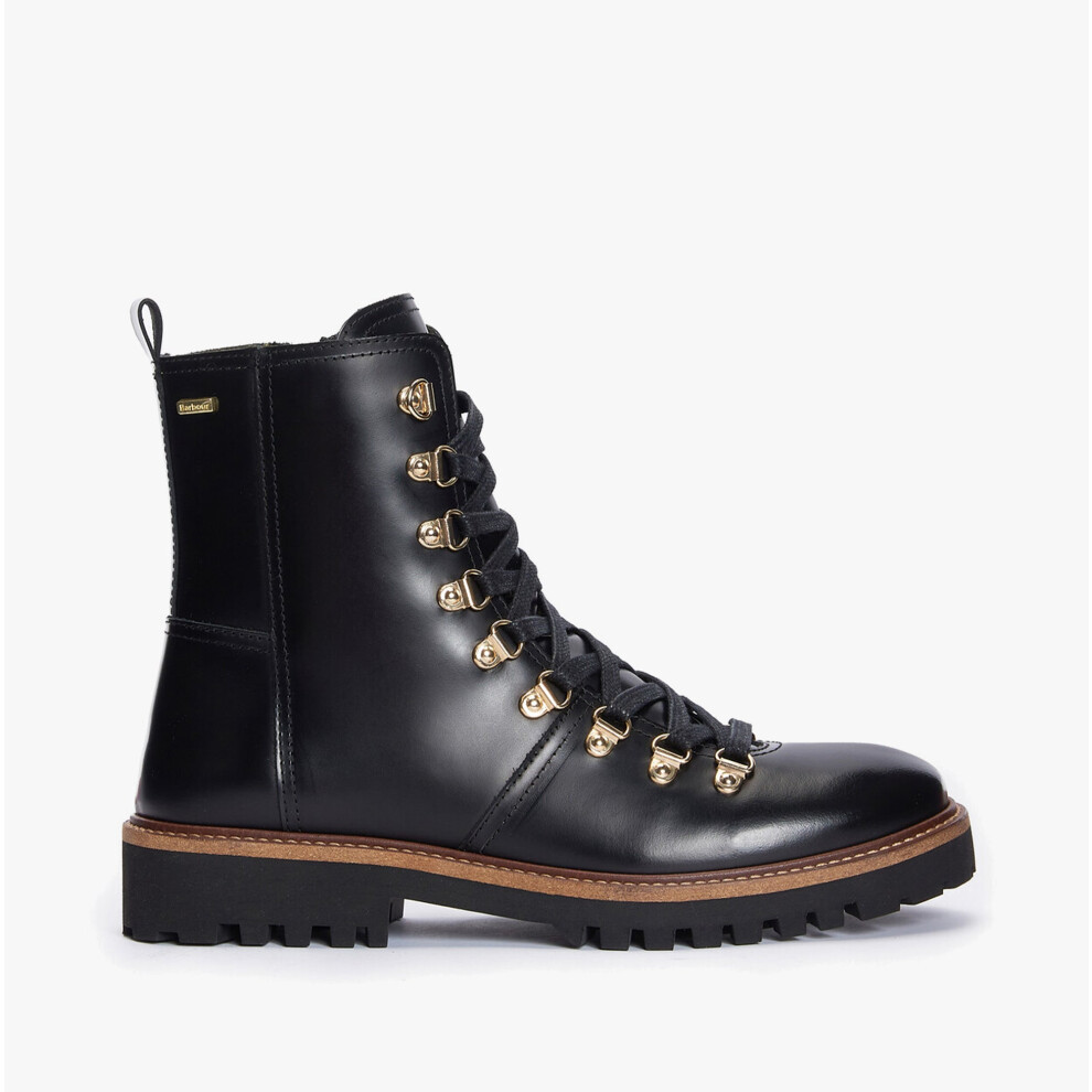 (UK 7, Black Polido) Barbour BLAKE Womens Hiker Boots Black Polido