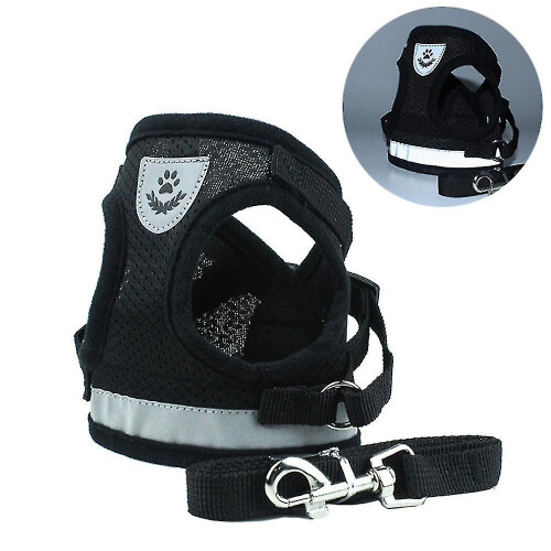 (Black, XS) Cat Harness, Cat Harness Escape Proof 1