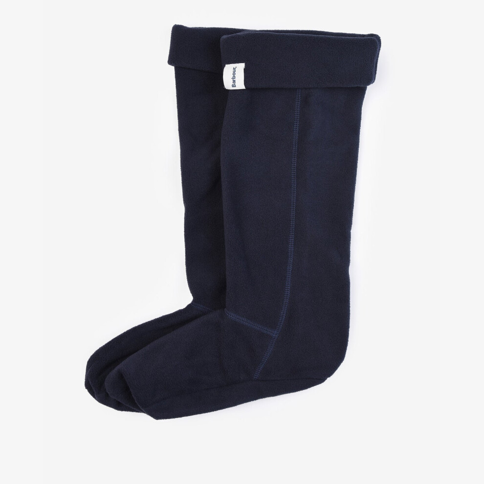 (Small, Navy) Barbour FLEECE WELLINGTON Socks Unisex Adults Navy