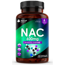 NAC N-Acetyl-Cysteine 600mg Supplements, High Bioavailability Capsules