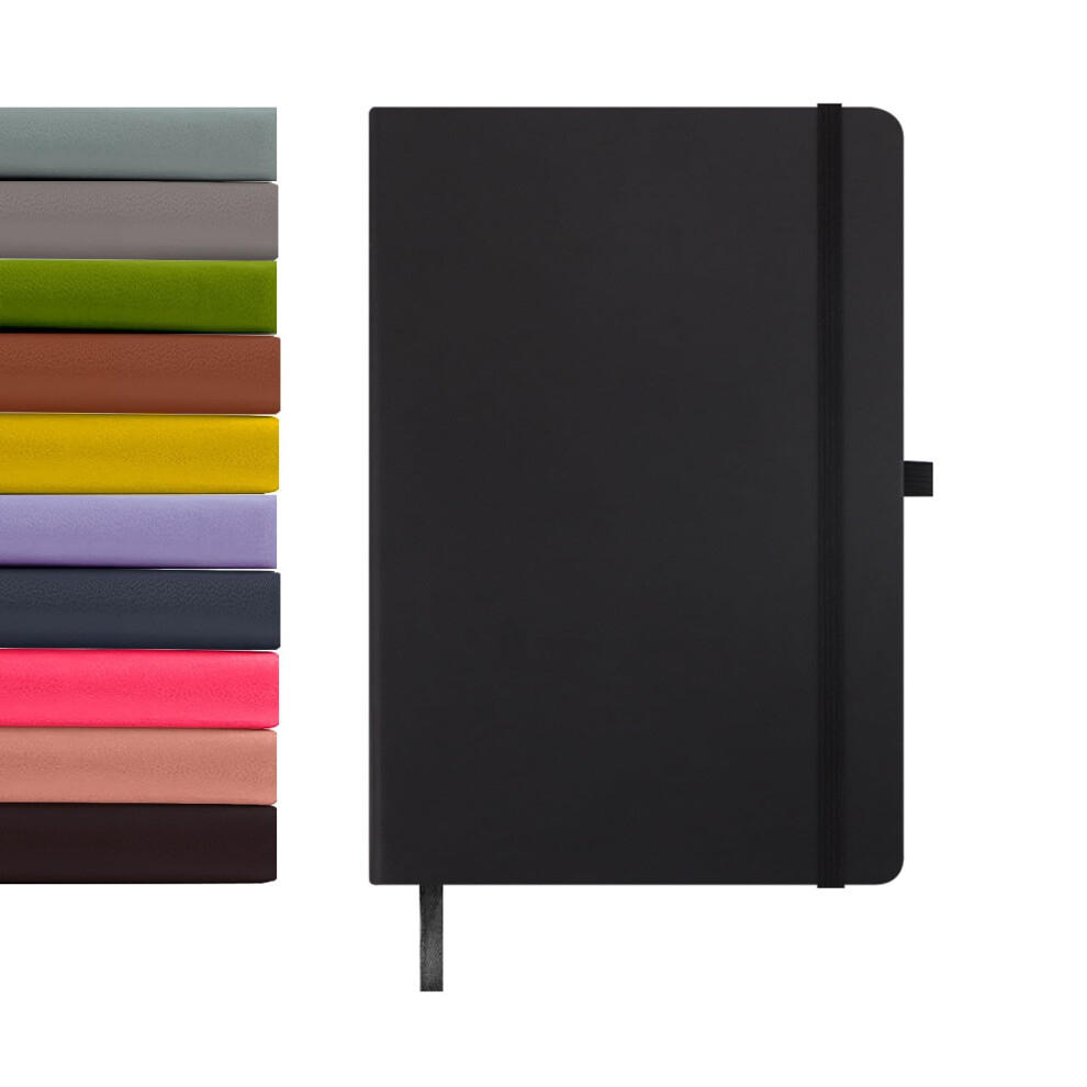 (DARK BROWN, A5) delka Notebook, Notebook Note Book Note Pad Journal Notebook Notepad, Notebook for Office School Home Business Writing & Note Taking