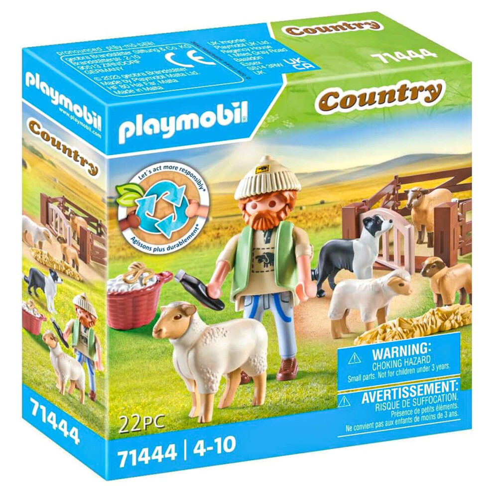 PLAYMOBIL 71444 Country: Young Shepherd with Flock of Sheep