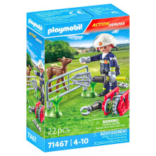 PLAYMOBIL 71467 Action Heroes: Firefighting Mission: Animal Rescue