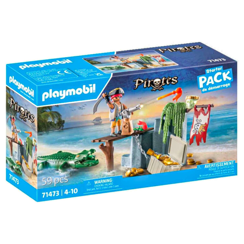 PLAYMOBIL 71473 Pirates: Pirate with Alligator Starter Pack