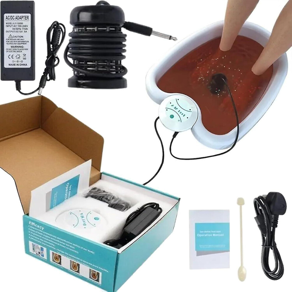 (UK Plug) Healifeco Ionic Foot Spa At Home Detox And Cleanse - Ionic Detox Foot Bath Machine, Detoxify Your Body From Hazardous Impurities