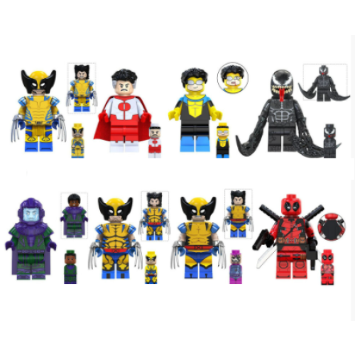 (8pcs-D) 8PCS Marvel Deadpool Avengers Super Heroes Mini Figures Venom 2