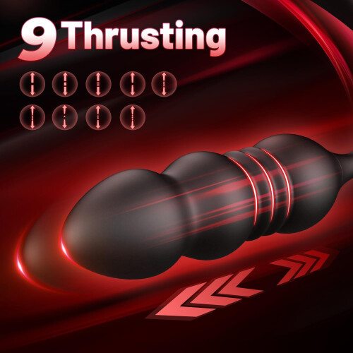 9-Mode Thrusting Prostate Massager with Remote Vibrating Cock Ring 2