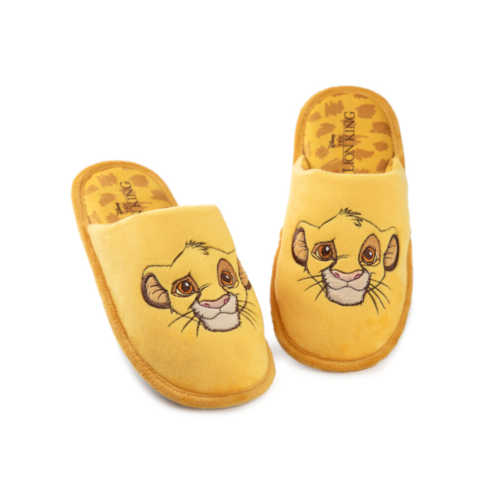 (7-8 UK) Disney The Lion King Mule Slippers (Womens Yellow)