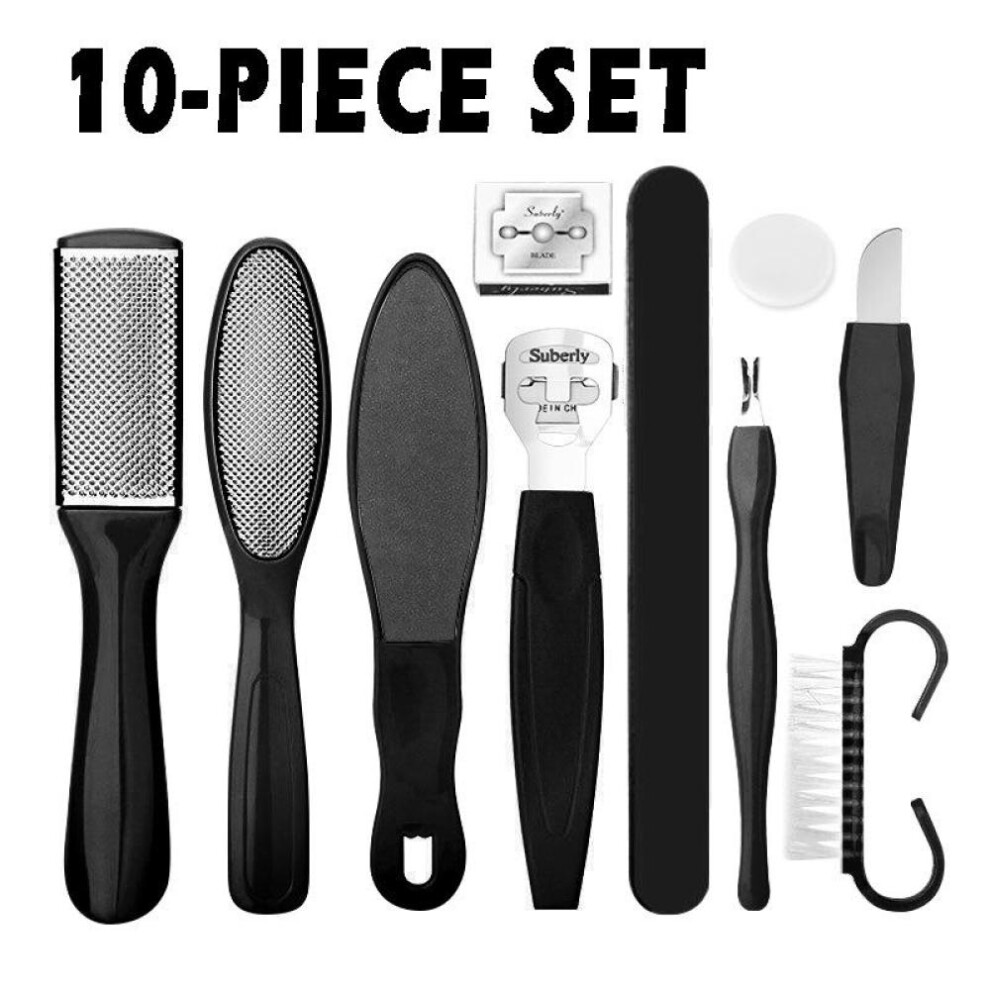 (as the picture) 10pcs Pedicure Tool Set Foot File Peeling Exfoliating Calluses Foot Scrubbing Brush Dead Skin Removal Foot Care Zh