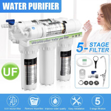 3+2 White 5 Stage Reverse Osmosis Home Faucet Tap Water Filter System Purifier