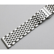 (silver, 20mm) Curved End Stainless Steel Watch Band 18mm 19mm 20mm 21mm 22mm Replacement Strap Butterfly Clasp Watchband Bracelet Silver Gold