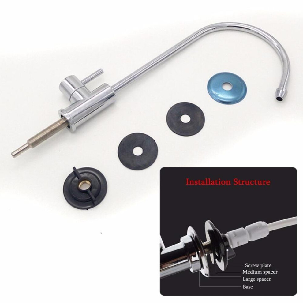 1/4&apos;&apos; Kitchen Chrome Reverse Osmosis Ro Drinking Water Filter Sink Faucet Tap