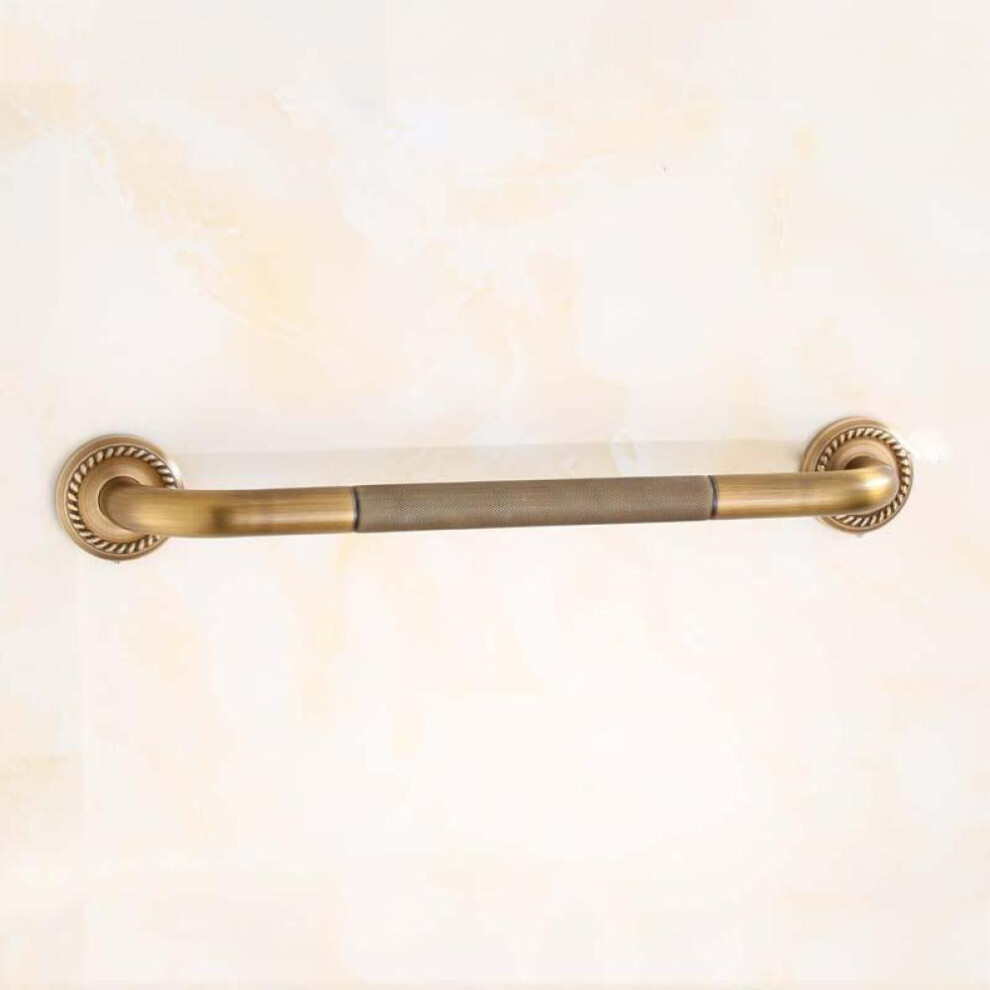 (white) Bathtub Grab Bar Antique Brass Grab Bar Grab Rail Armrest Handle 50cm Toilet Elderly Handrail Home Safety Wall