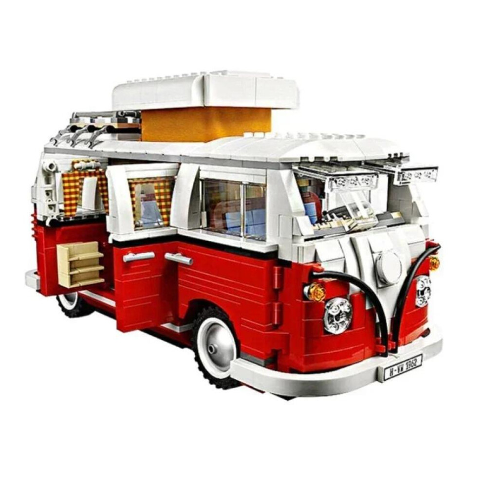 (as the picture) 1354pcs Vw Volkswagen T1 Camper Bricks Van Car Bluding Blocks High-techc Ideas Bus Compatible 10220 Toys For Kid  Birthday Gift