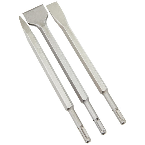Silverline Silverline 515779 SDS Plus Hex Chisel Set 3pce 250 mm  20, 40 mm and Point