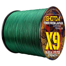 (green, 50lb) Fishing Line 9 Braided Multifilament Wire PE 500M Thread Sea Carp 9X Cord Smooth Lure Spinning Threads