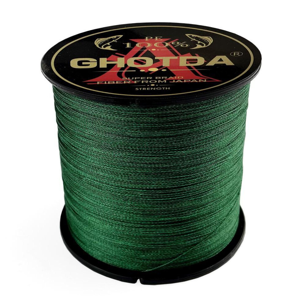 (green, 50lb) Ghotda 1000m 4 Strands Pe Braided Fishing Line Multifilament Lines For Fishing Rope Cord 10-80lb