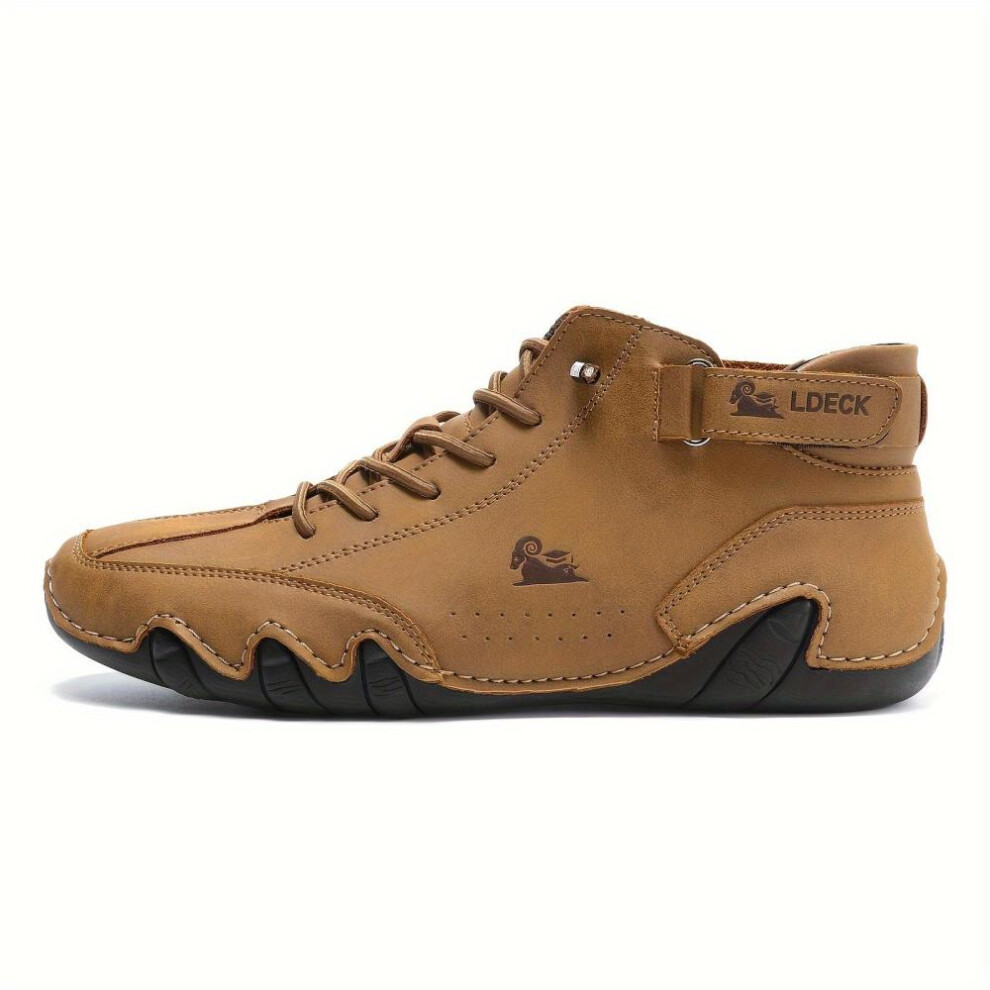 (chocolate brown, 36) 35-50 Size Couple Casual Boots Women&apos;s Stylish Lace Up Sneakers - Comfortable Low Top Outdoor Shoes Men Shoes