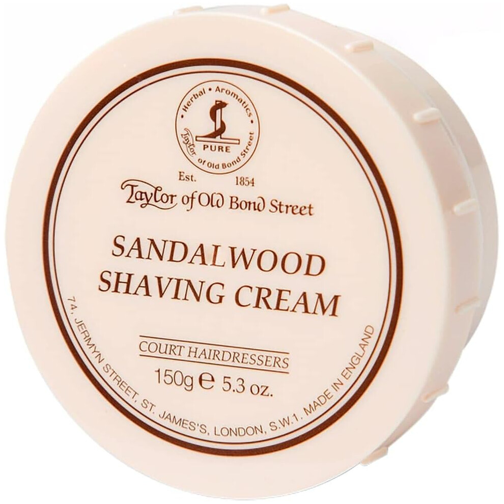 Taylor Of Old Bond Street Cream Sandalwood Shaving Bowl, 150G