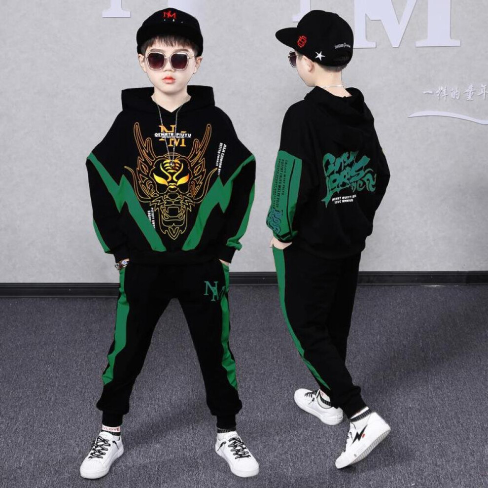 (green, 110) Kids Tracksuit Boys  4  ~12 Years Clothing Sets Autumn Set Hoodies Pants Sport Suit School Children Costume
