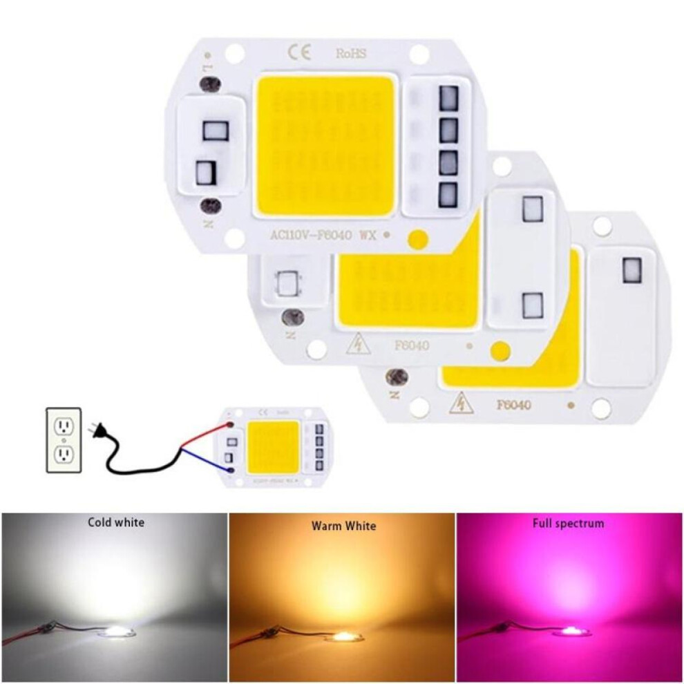 (pink, 220V 50W) 110v 220v Led Chip 20w 30w 50w Cob Chip No Need Driver Led Lamp Beads For Flood Light Spotlight Lampada Diy Lighting