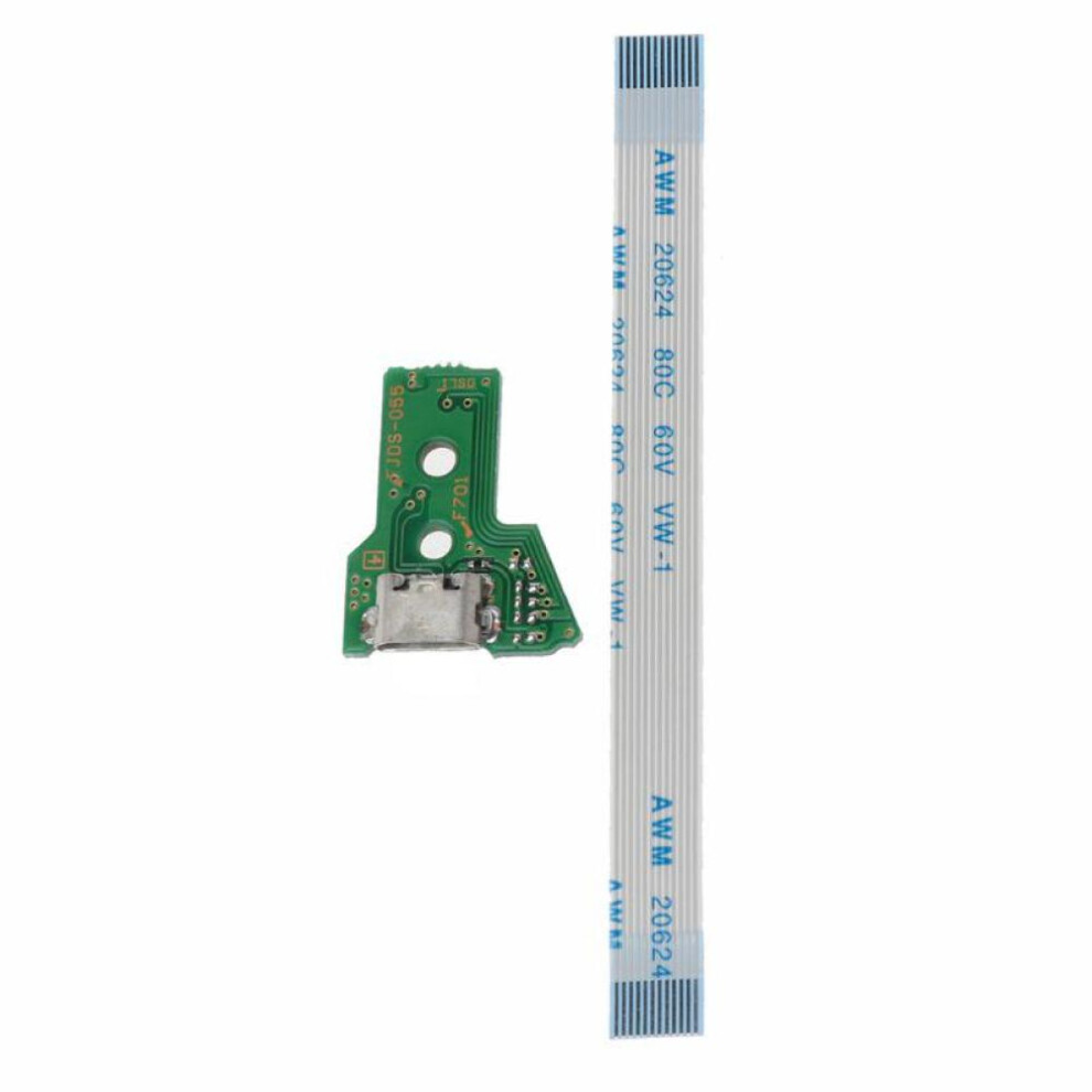 New Replace USB Charging Port Board For JDS-055 PS4 Controller With 12Pin Flex Cable