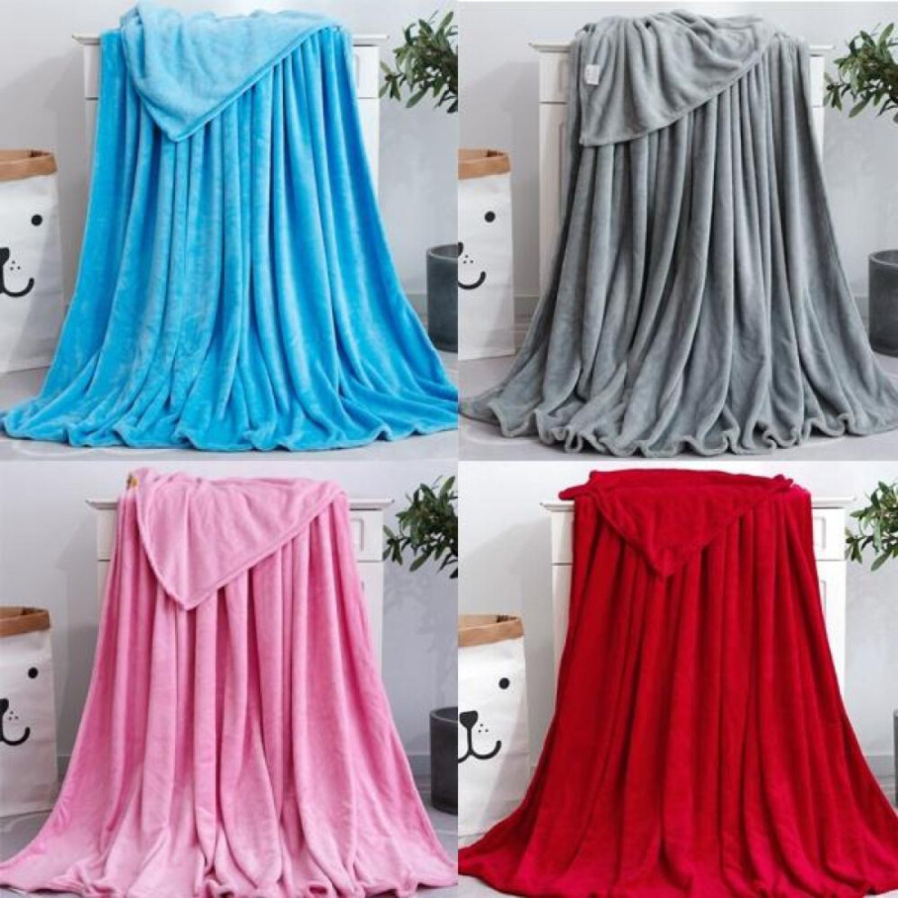 (red, 50*70cm) 17 Colors Throw Blanket Super Soft Fleece Blanket Cozy Flannel Velvet Microfiber Blanket for Couch Bed Sofa Super Warm Comfy Blanket Lightweight